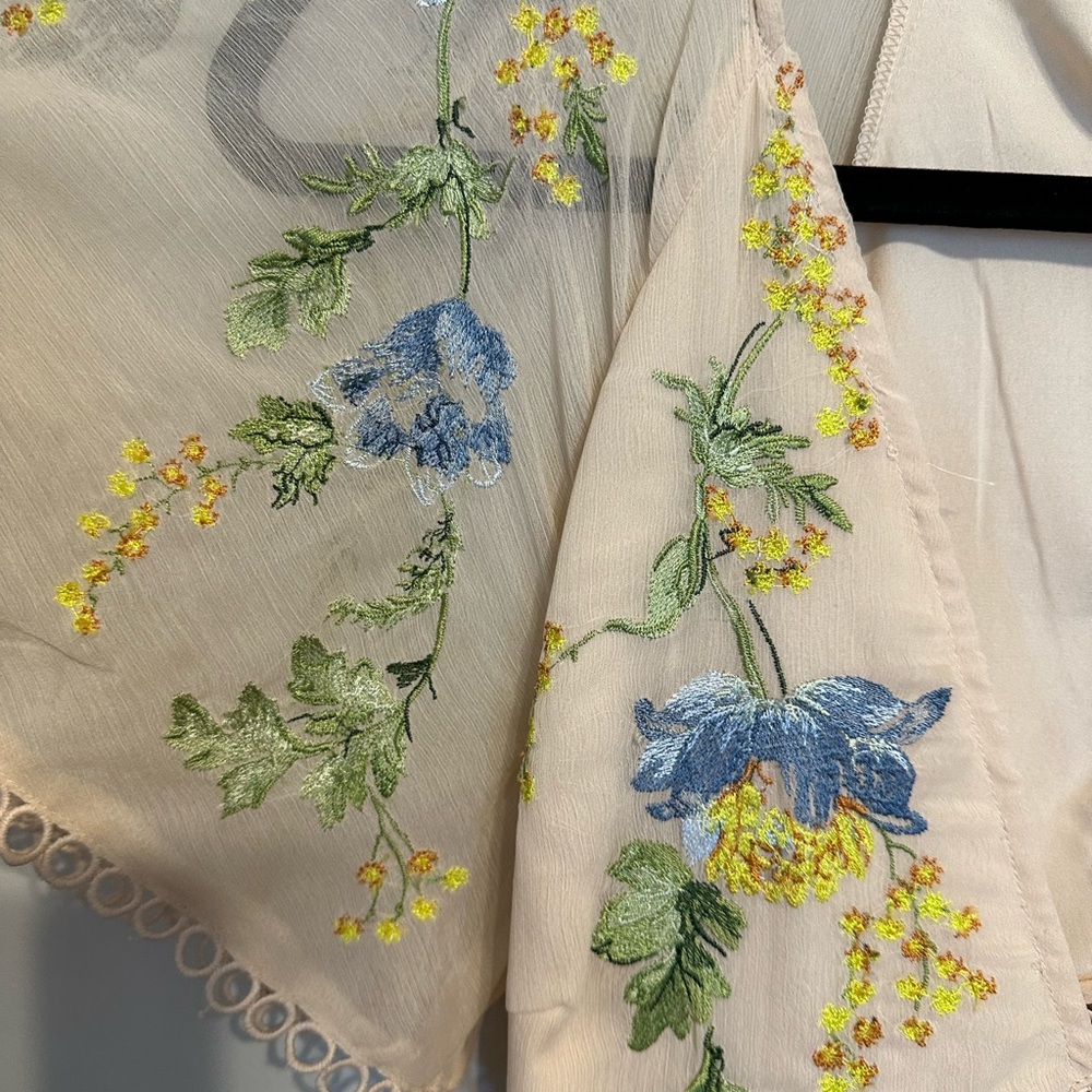 NWT ASOS high low pastel embroidered dress - Picture 2 of 5